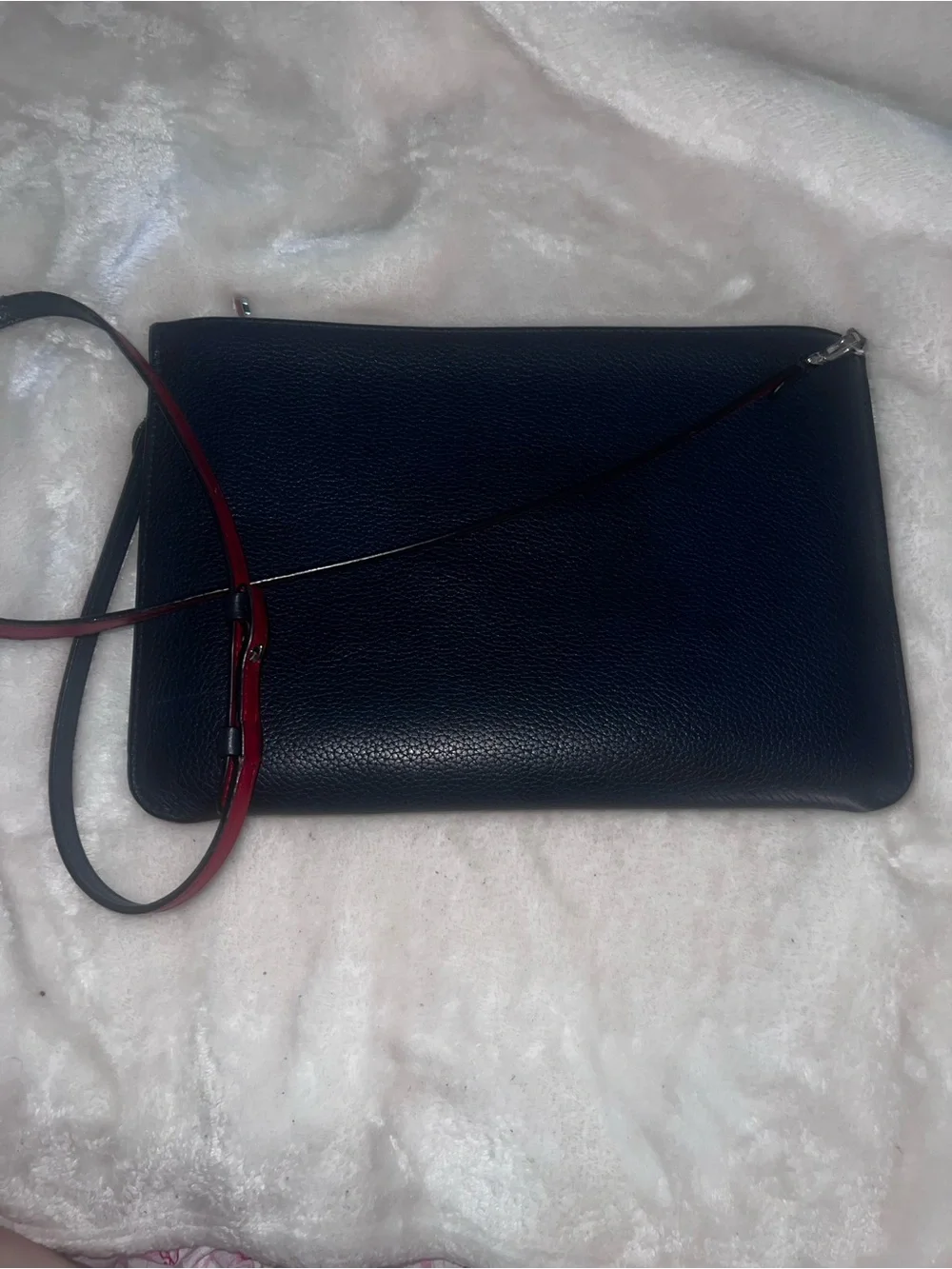 Christian Louboutin Navy Studded Leather Crossbody